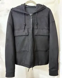 zara フェイクスエードジャケット　短丈　　ジップ　パーカー Sサイズ