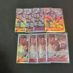 ルフィ エドワードニューゲート 赤エースデッキパーツ sr 各4枚セット