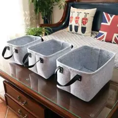 収納バスケット 収納かご ３個セット ランドリーバスケット  小物入れ　雑貨