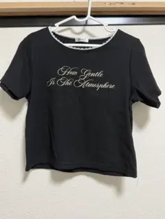 NICE CLAUP ロゴTシャツ ブラック