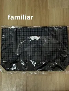 新品タグ付】ファミリア 横型バッグ 黒系ファミリアチェック レッスン