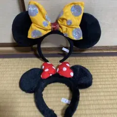 ディズニーランド ミニーマウス ミニー 耳カチューシャ 2点セット