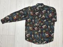 古着長袖柄シャツ
