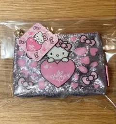 【新品未使用品】ハローキティ グリッターポーチ ヒョウ柄ポーチ ピンク