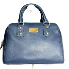 0264 MICHAEL KORS ネイビー ハンドバッグ