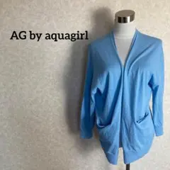 AG by aquagirl カーディガン　ニット　ブルー　M size 人気△のサムネイル