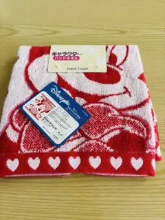 Disney ミニーマウス ウォッシュタオル ハンドタオル 赤 白　新品未使用