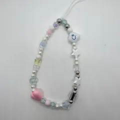 【新品未使用】ビーズストラップ ゆめかわ かわいい 星 曇