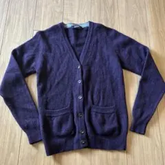 イーストボーイ EAST BOY カーディガン 紫　パープ毛100% 美品