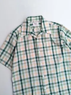 カラーリング◎ 60s van heusen check open collar - メルカリ