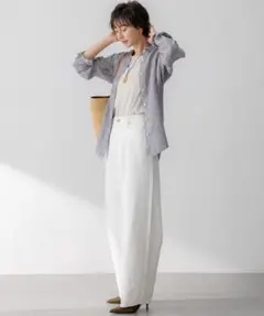 新品☆23区SLOW 2025 限定LIGHT DENIM バレルワイドパンツ