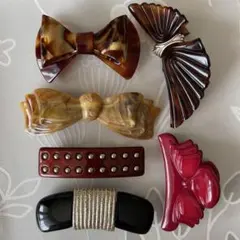 ヘアクリップ 2+バレッタ4 まとめ USED