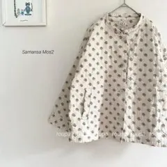 Samansa Mos2 小花柄キルトブルゾン 2059