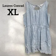 Lauren Conrad 【XL】チュニック ワンピース 刺繍 サックスブルー