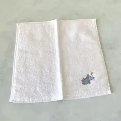 ディズニーキャラクター　ダンボ　刺繍　タオルハンカチ　ピンク　ノベルティ