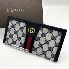 GUCCI オールドグッチ 長財布 GG柄 シェリーライン スプリーム