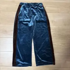 Ocean & Ground ロングパンツ ベロア 青のサムネイル