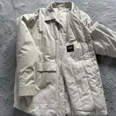 ZARA ダウンジャケット XLサイズ クリーム色