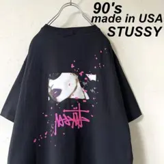 USA製 古着 90's ステューシー デッドストック フォト Tシャツ 黒