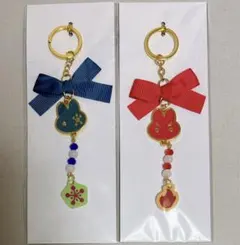 鬼滅の刃　ufotable AGF うさぎのモチーフストラップ　煉獄　宇髄