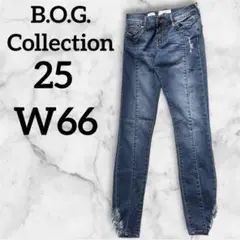 美品⭐️B.O.G. Collection スキニーダメージデニム 【25】ブルー