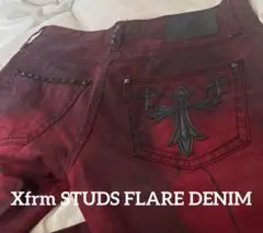 00s xfrm トランスフォーム　スタッズデニム　フレア　クロス　Y2Kのサムネイル