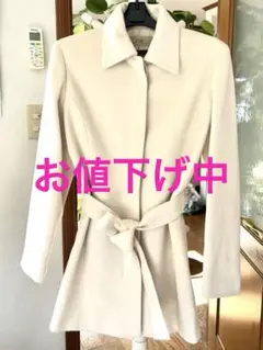 カシミヤ オフホワイト半コート