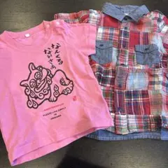 80 なんくるないさぁ　Tシャツとシャツのセットのサムネイル