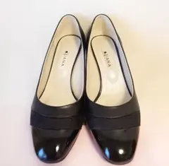 DIANA ダイアナ 黒パンプス 23.5cmヒール6.5cm 通勤 フォーマル