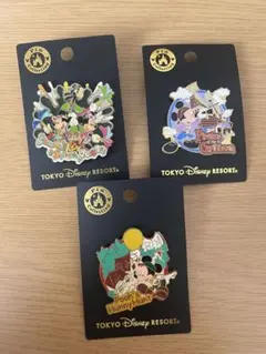 東京ディズニーリゾート ピンバッジ 3点セット 公式 ピンコレクション