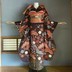振袖フルセット　高身長　京紅型　手挿し　作家物　成人式振袖　振袖　裄丈68 青 振袖フルセット 高身長 京紅型 手挿し 作家物 成人式振袖 振袖 裄丈68