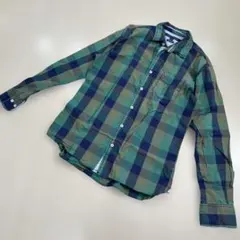【トミーヒルフィガー】メンズ チェック 長袖シャツ　M