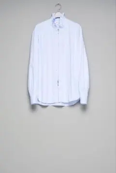 【MASU】 ZIP-UP FRILL COLLAR SHIRT - SAXのサムネイル