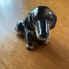 ダックスフンド　陶器　置物　犬