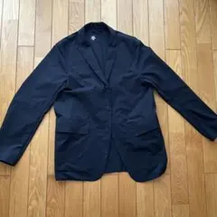 極美品 超ストレッチ】クロノス テーラードジャケット 黒 バックロゴ 