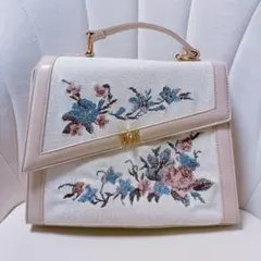 an another ngelus 花柄刺繍 ショルダーバッグ ハンドバッグ - メルカリ