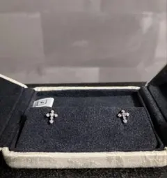 yoshinob Pt900 ダイヤモンド クロスモチーフ ピアス 両耳用 - メルカリ