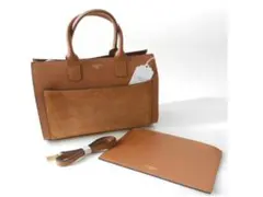 イタリア製 CAMELIA ROMA ハンドバッグ ブラウン ポーチ付