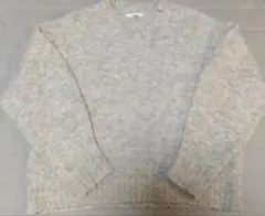 ☆美品☆ショコラフィネローブ ブークレニットラメ入りニット ライトベージュ