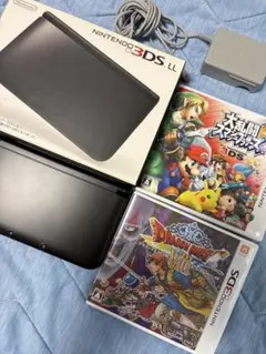 【ジャンク品】ニンテンドー3DS LL 充電器・ゲームソフト2本付き