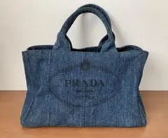 PRADA カナパ　デニムトートバッグ