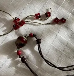 ビーズネックレス　ハンドメイド　2点セット　パーツ•素材にも
