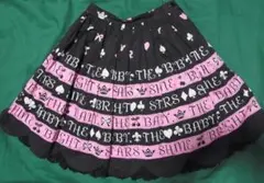 BABYロゴボーダースカート　黒ピンク　BABY,THE STARS SHINEのサムネイル