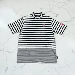 PEARLY GATES パーリーゲイツ　ゴルフ　半袖　ボーダー柄モックネック