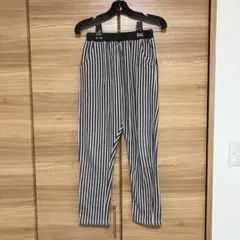 ペアマノン　裏起毛キッズズボン　150センチ　ストライプ柄