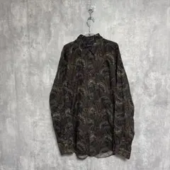 GANT 90's vintage ペイズリー柄 長袖シャツ XLのサムネイル
