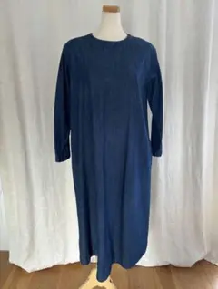 無印良品：デニム 　ロングワンピース（M-L）