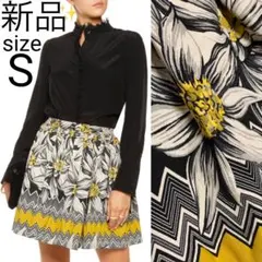 新品alice+olivia ジオメトリー×フローラル ジャガード スカート