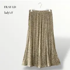 【美品】FRAY I.D／プリーツスカート ロングスカート 総柄 ペイント柄のサムネイル