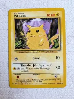 海外版初期ポケモンカードPikachu58/102.ピカチュウシャドーレス